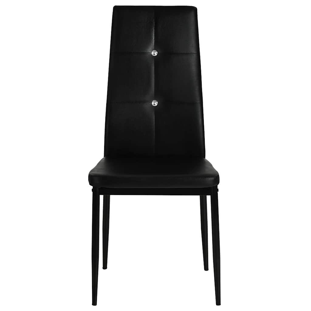 Vidaxl eetkamerstoelen 2 st kunstleer zwart