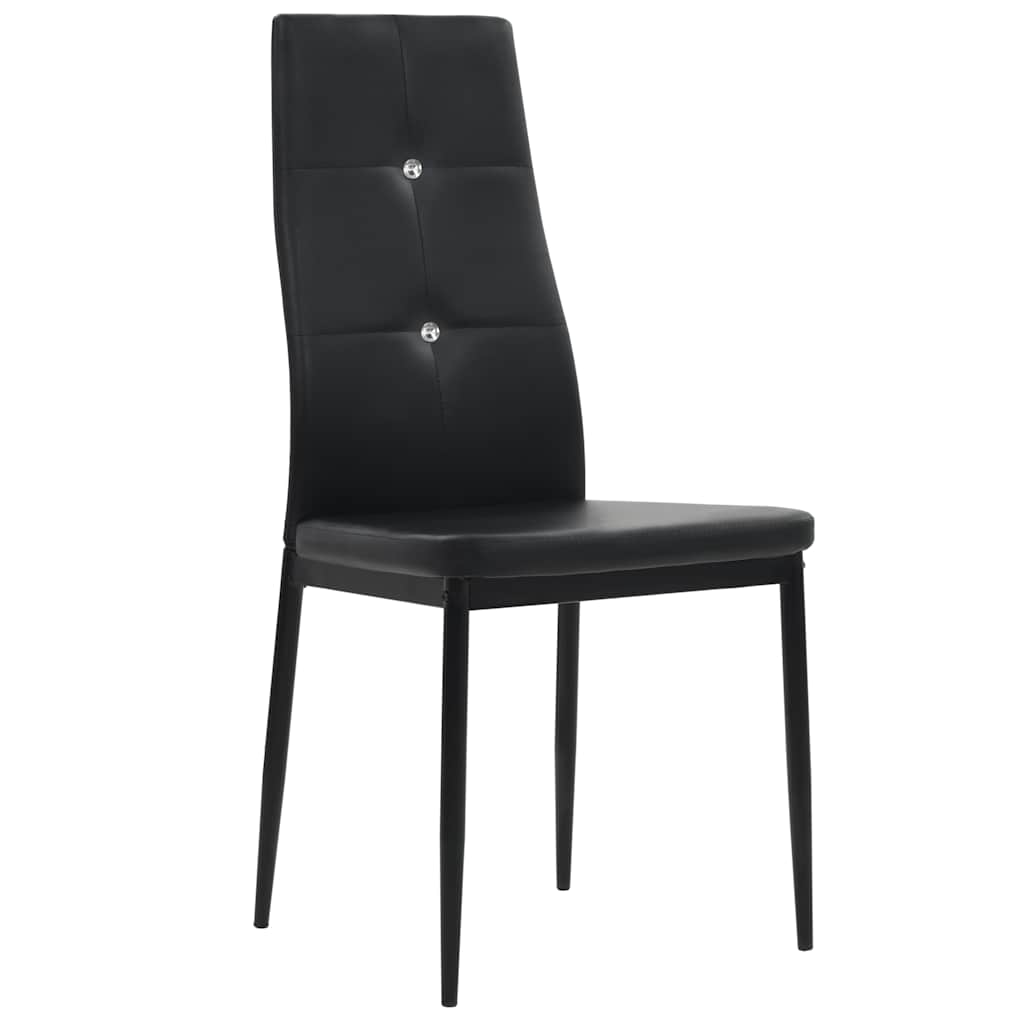 Vidaxl eetkamerstoelen 4 st kunstleer zwart