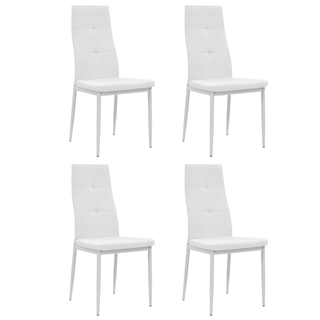 Vidaxl eetkamerstoelen 4 st kunstleer wit