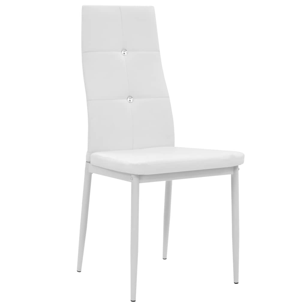 Vidaxl eetkamerstoelen 4 st kunstleer wit