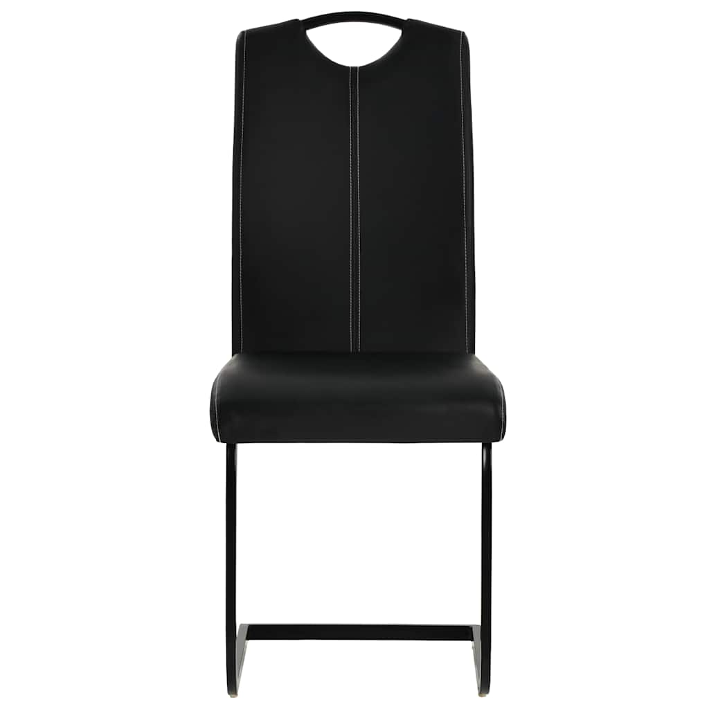 Vidaxl eetkamerstoelen 4 st kunstleer zwart