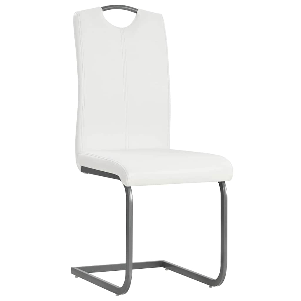 Vidaxl eetkamerstoelen 2 st kunstleer wit