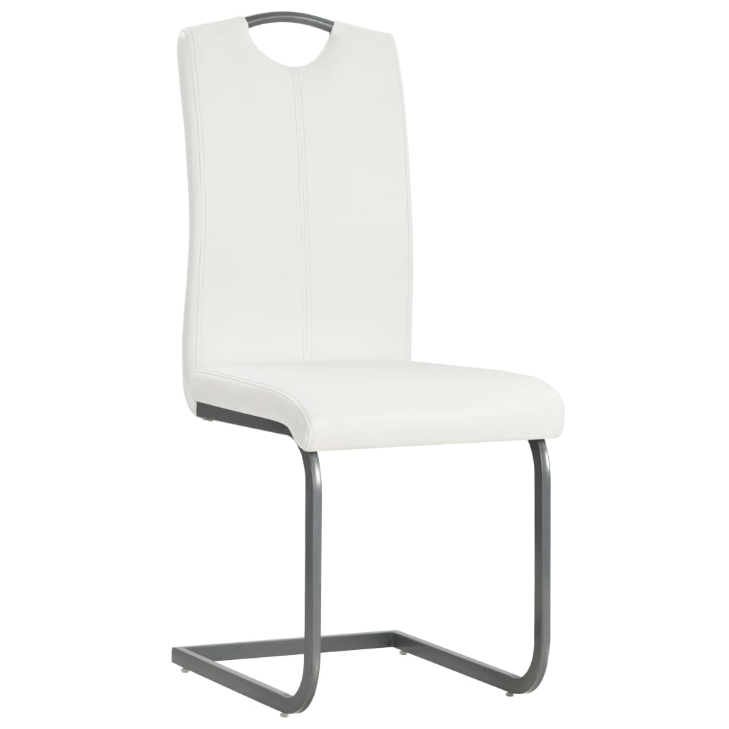Vidaxl eetkamerstoelen 4 st kunstleer wit