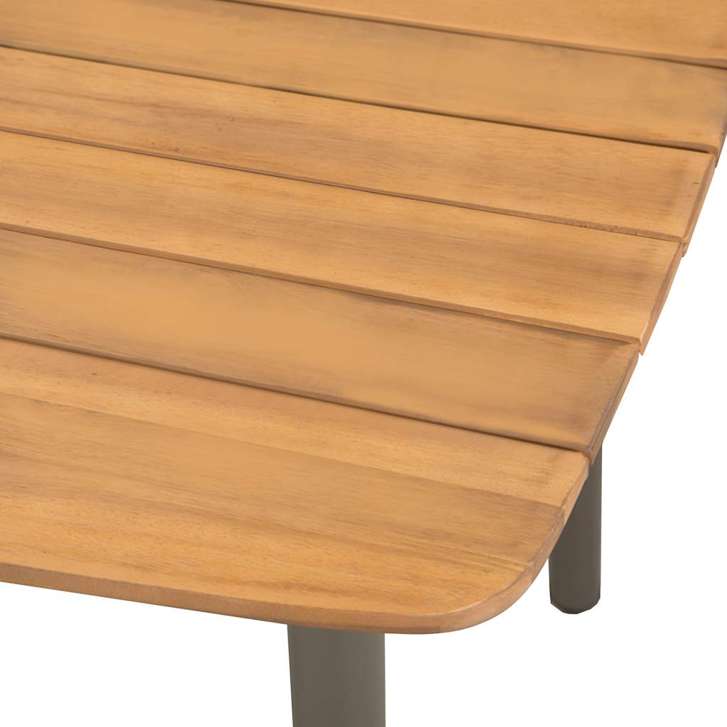 Vidaxl tuintafel 150x90x72 cm massief acaciahout en staal