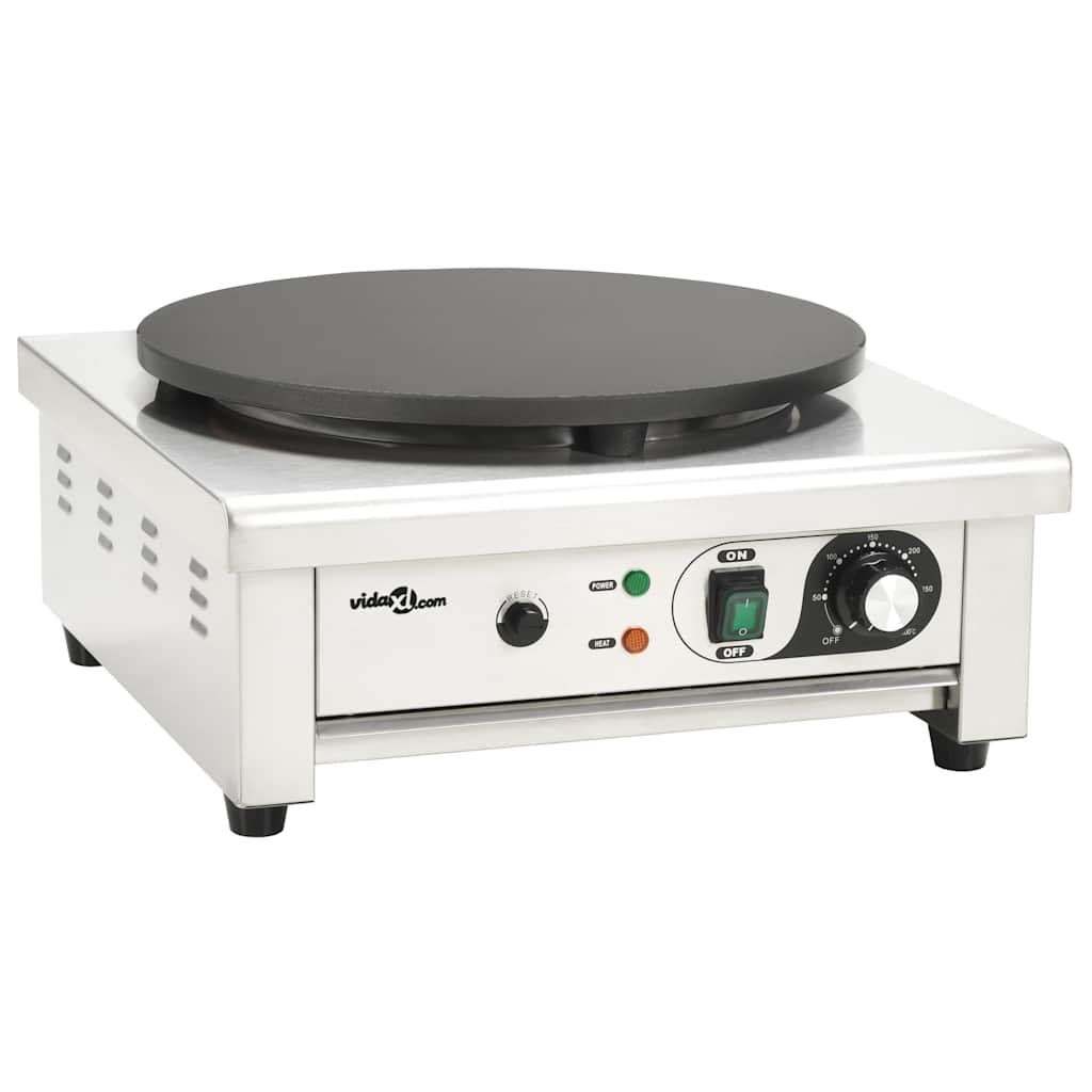 VidaXL elektrischer Crêpes-Maker mit Auffangschale 40 cm 3000 W