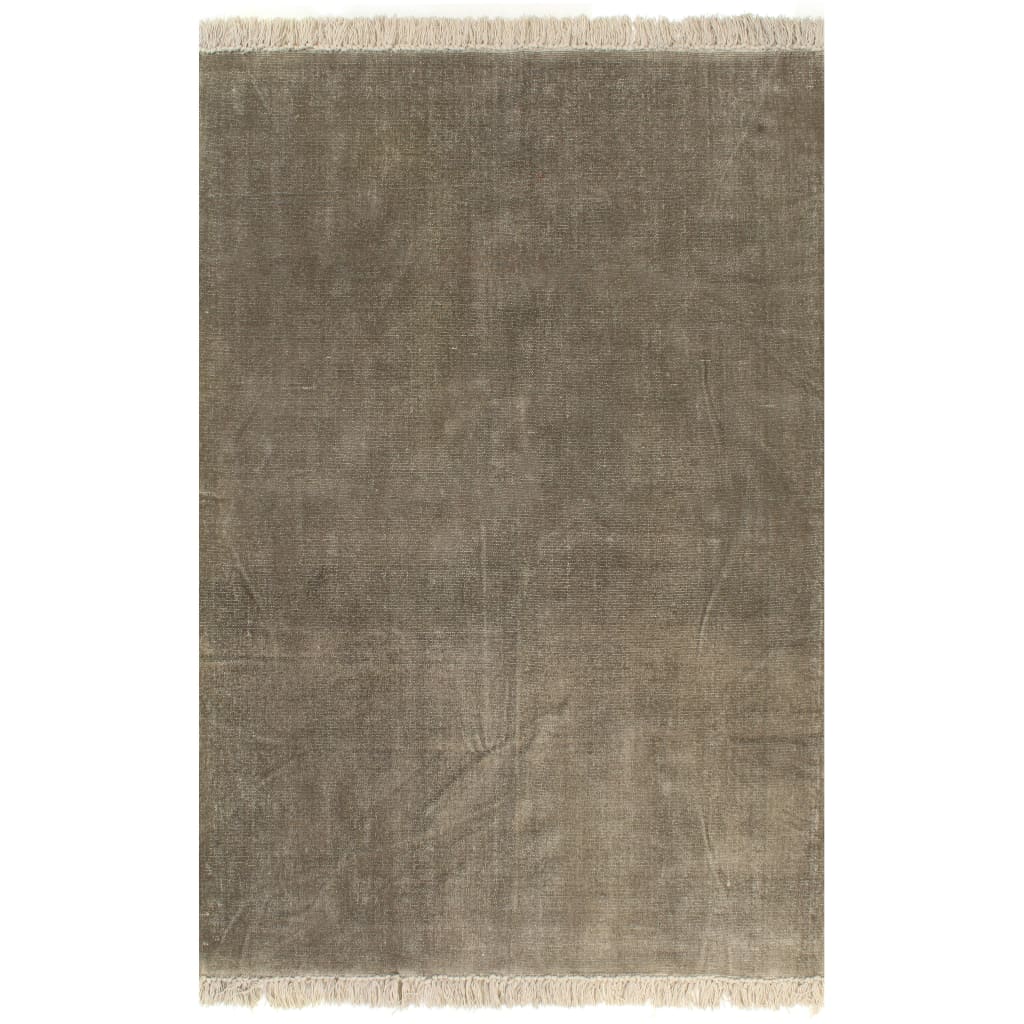 Vidaxl kelim vloerkleed 160x230 cm katoen taupe