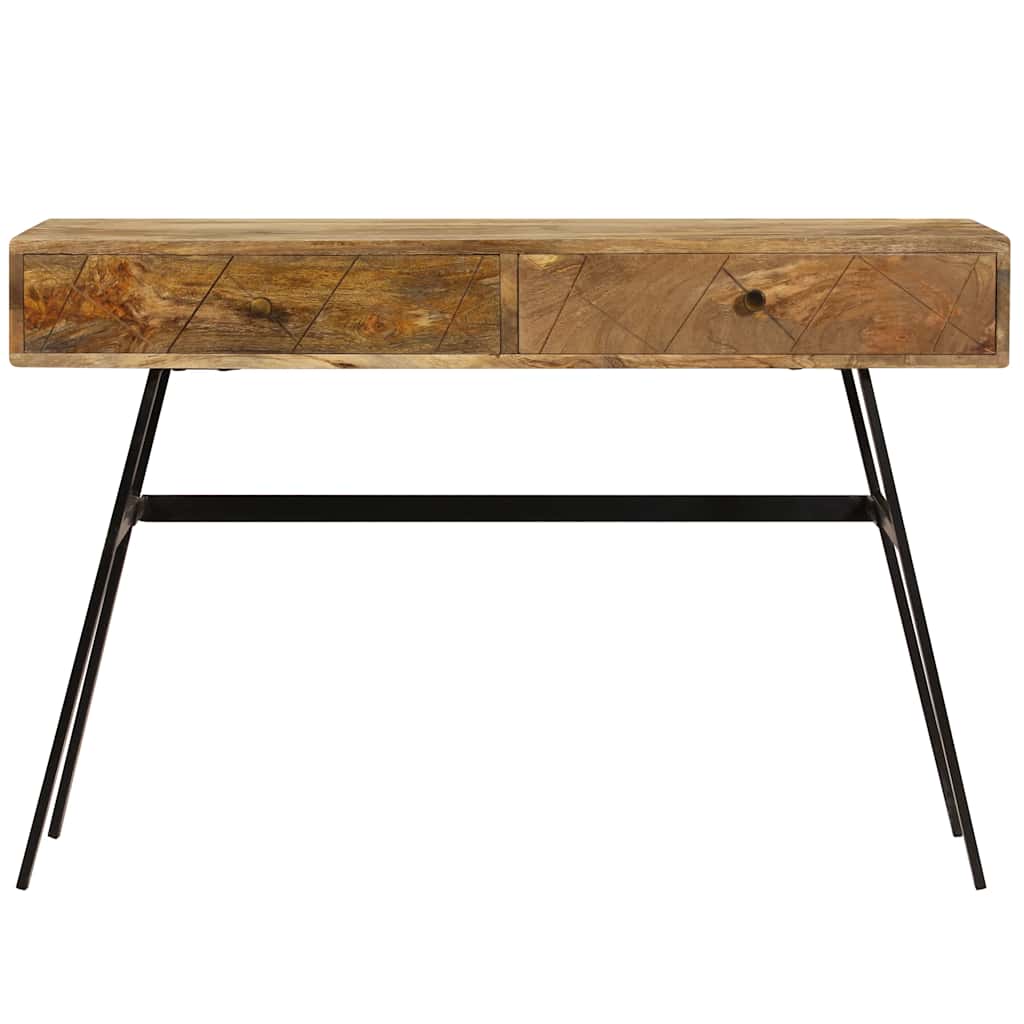 Vidaxl schrijftafel met lades 110x50x76 cm massief mangohout