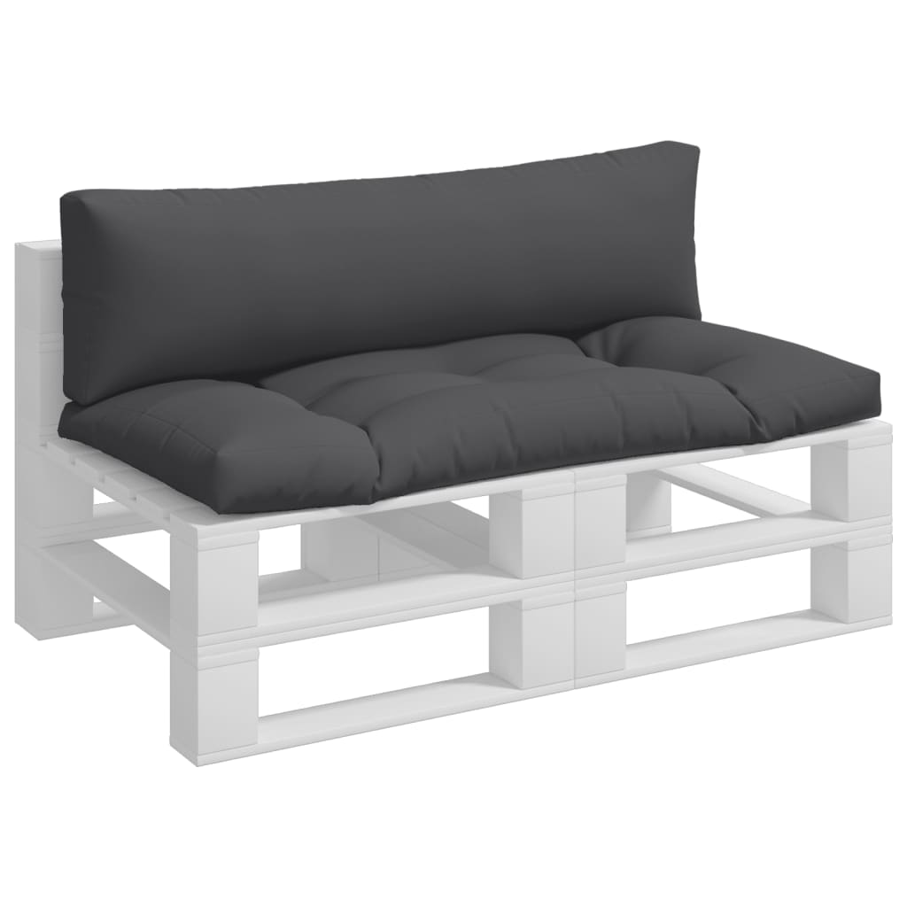 Vidaxl Palettenkissen 2 St. Stoff grau