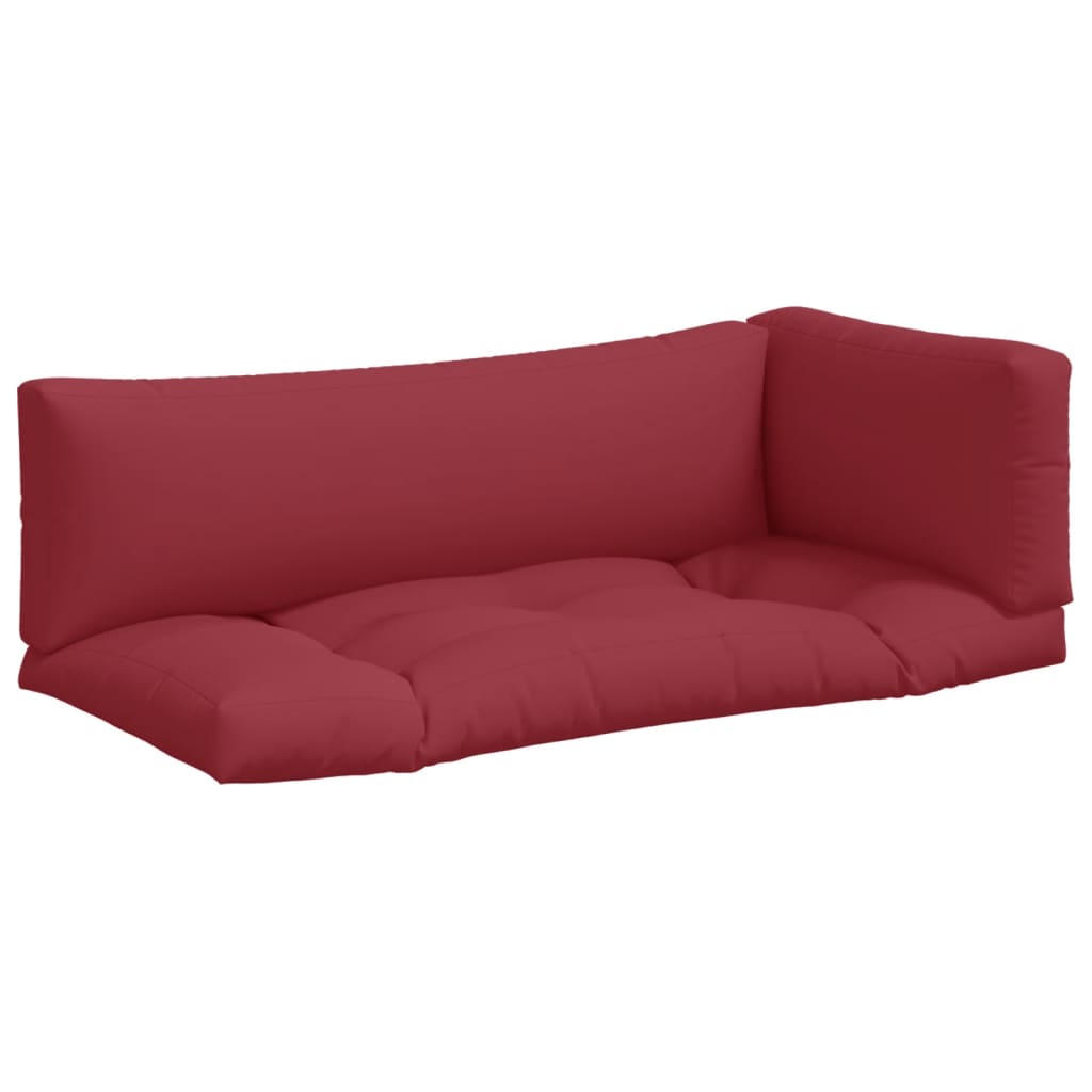 Vidaxl Palettenkissen 3 St. Stoff rot