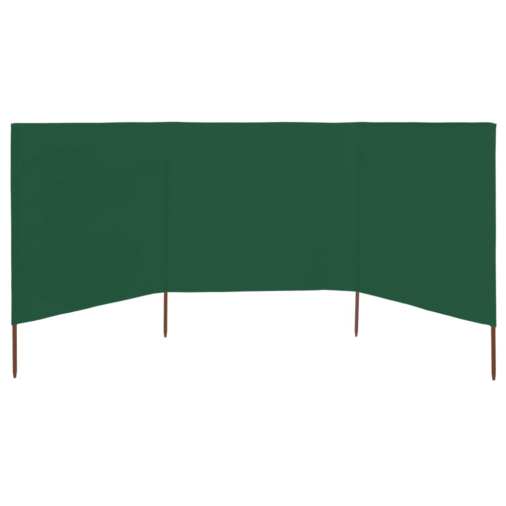 Vidaxx Windschutz 3-teilig 400x120 cm Stoff grün