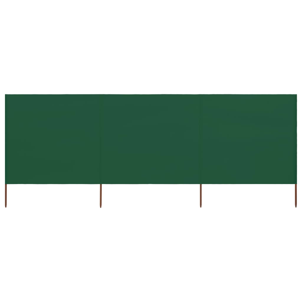 Vidaxx Windschutz 3-teilig 400x120 cm Stoff grün