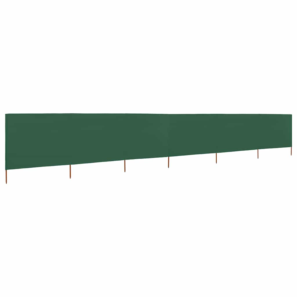 Vidaxl Windschutzscheibe 6 Paneele 800x80 cm Stoff grün