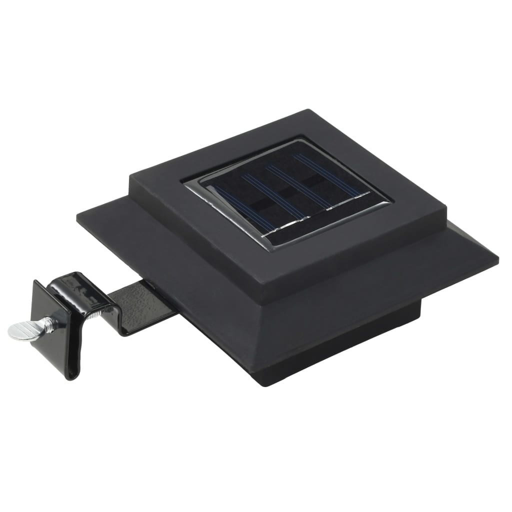 Vidaxxl LED-Solarlampen quadratisch 12 cm schwarz 6 Stk