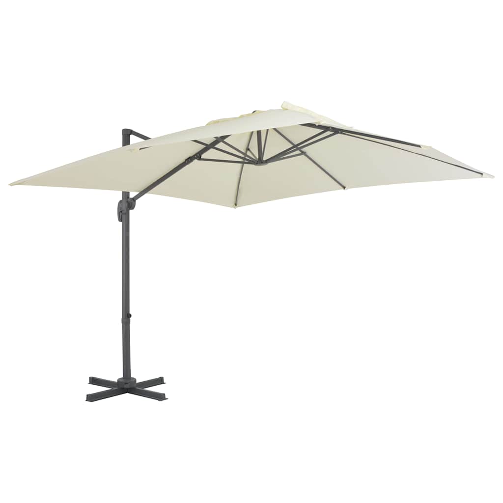Vidaxx schwimmender Sonnenschirm mit Aluminiumstange 300x300 cm sandfarben