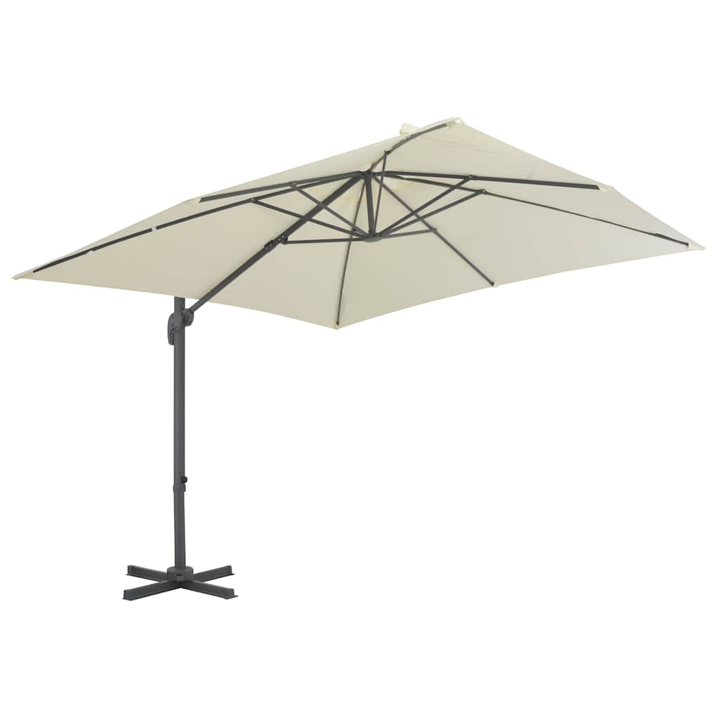 Vidaxx schwimmender Sonnenschirm mit Aluminiumstange 300x300 cm sandfarben