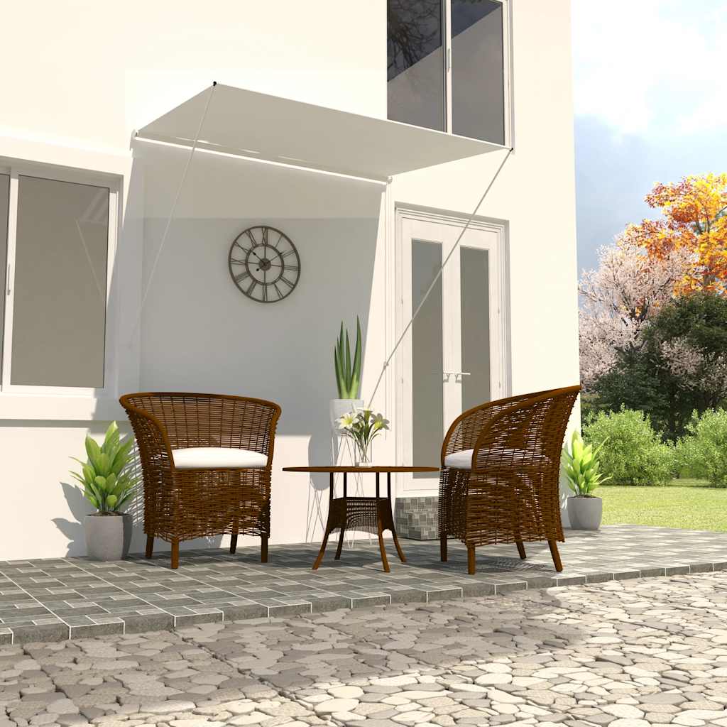 Vidaxl Luifel erstreckt sich 150 x 150 cm Creme