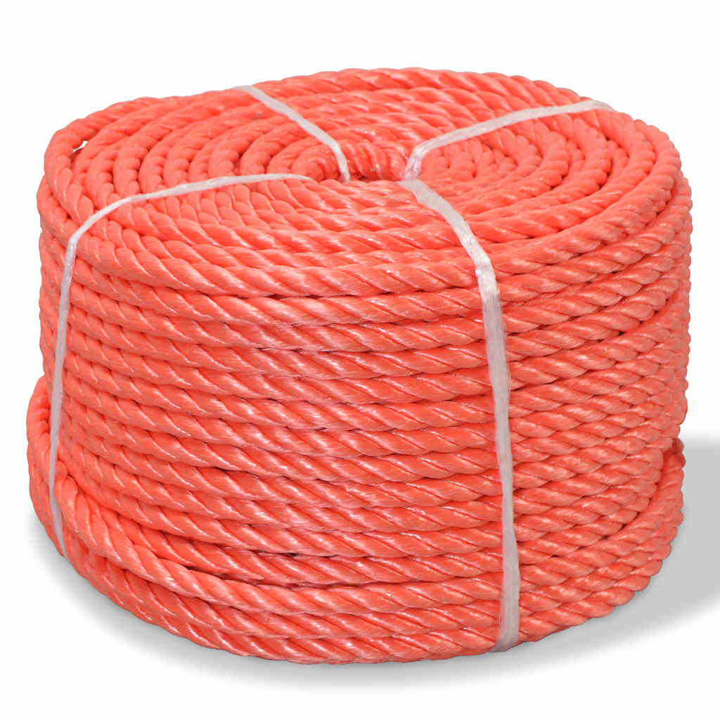 VidaXL Seil gedreht 16 mm 100 m Polypropylen Orange