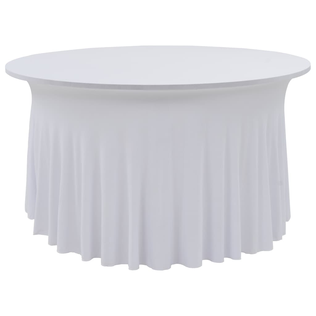 Vidaxx 2 Stück Tischdecken Stretch mit Rock 120x74 cm weiß