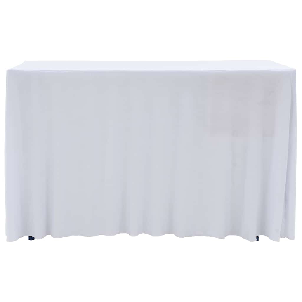 VIDAXL 2 ST -Tischabdeckungen Dehnung mit Rock 183x76x74 cm weiß