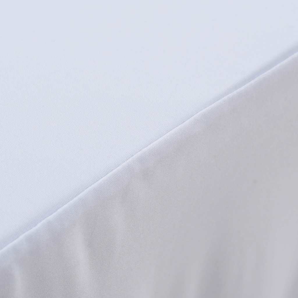 VIDAXL 2 ST -Tischabdeckungen Dehnung mit Rock 183x76x74 cm weiß
