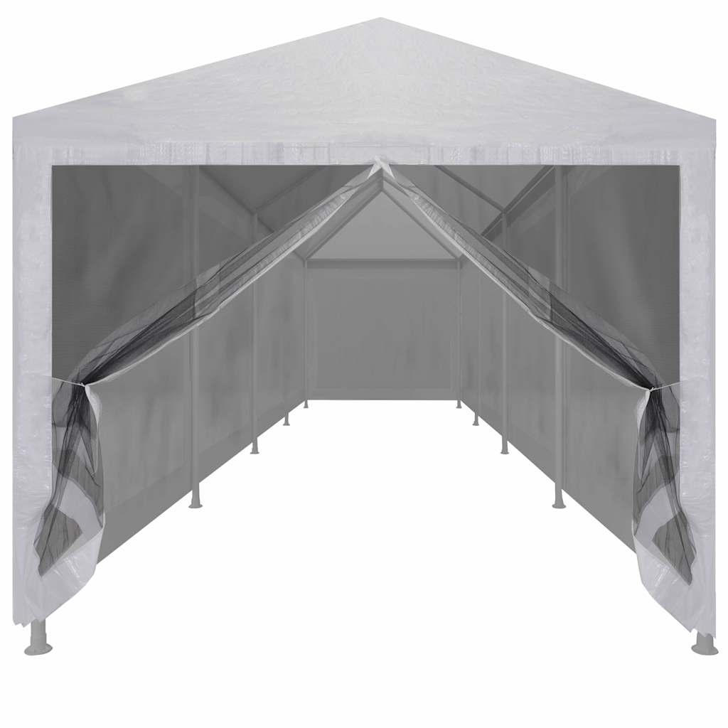 VIDAXL -Partyzelt mit 10 Mesh Seitenwänden 12x3 m