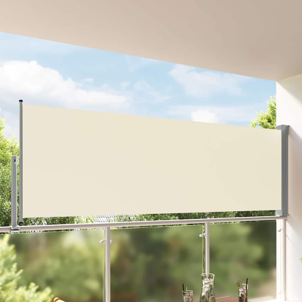 Vidaxx ausziehbarer Gartenschirm 120x300 cm cremefarben