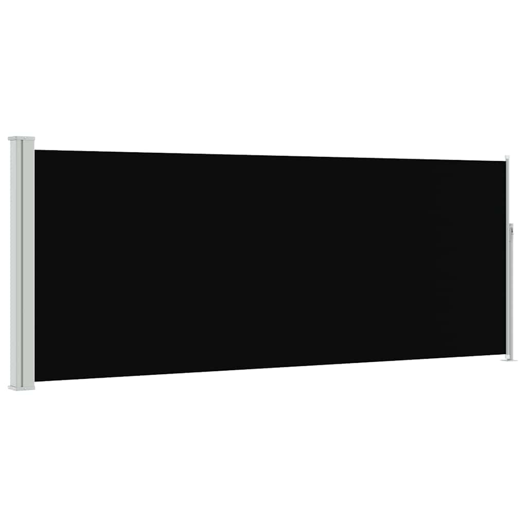 Vidaxx ausziehbarer Windschutz 120x300 cm schwarz