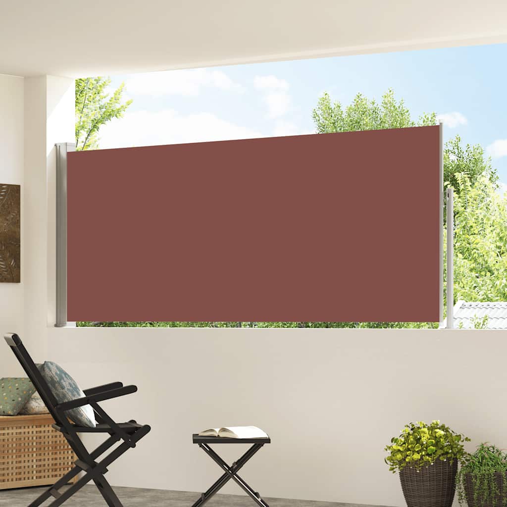 Vidaxx ausziehbarer Windschutz 120x300 cm braun