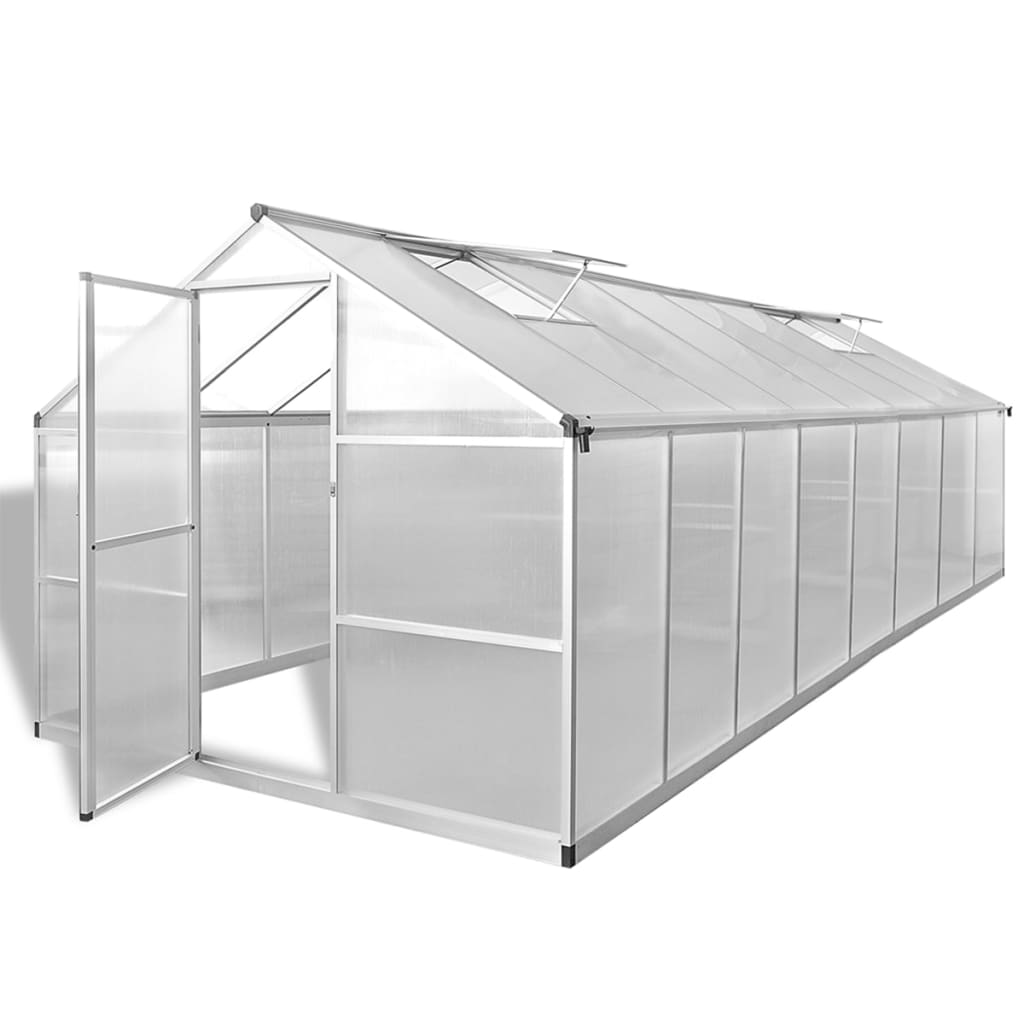 VidaXL Gartengewächshaus 23,44 m³ 481x250x195 cm Aluminium