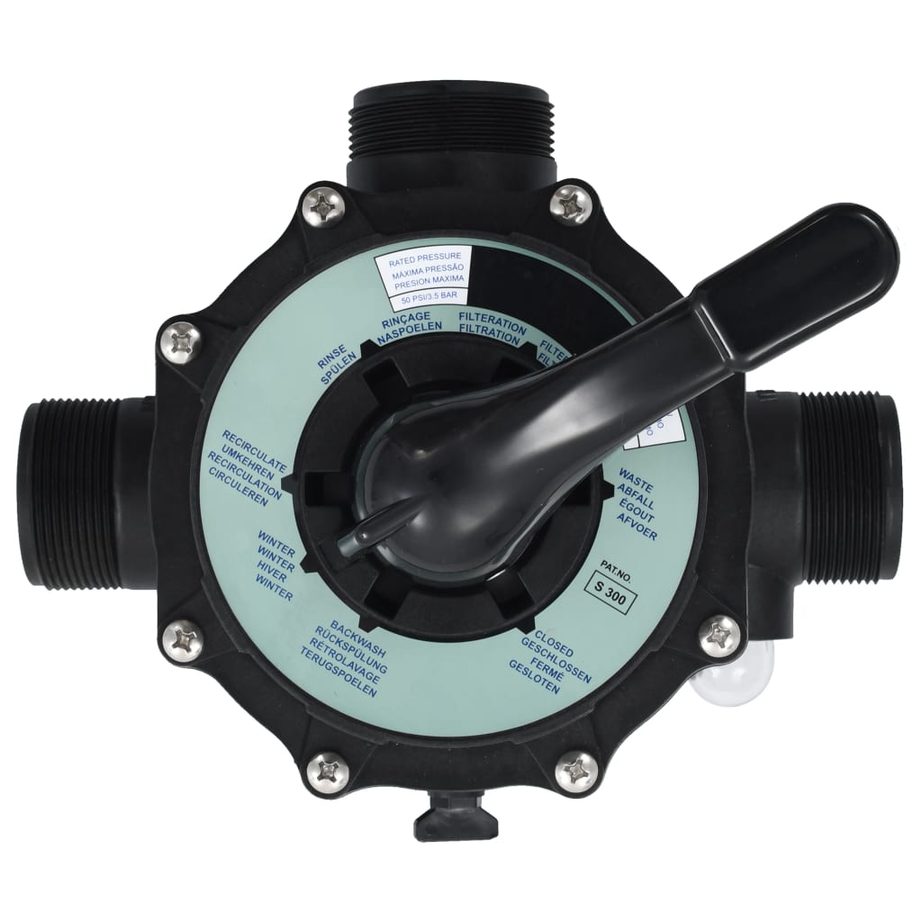 Vidaxl Multipoort-Ventil für Sandfilter 6-Wege 1,5 ABS