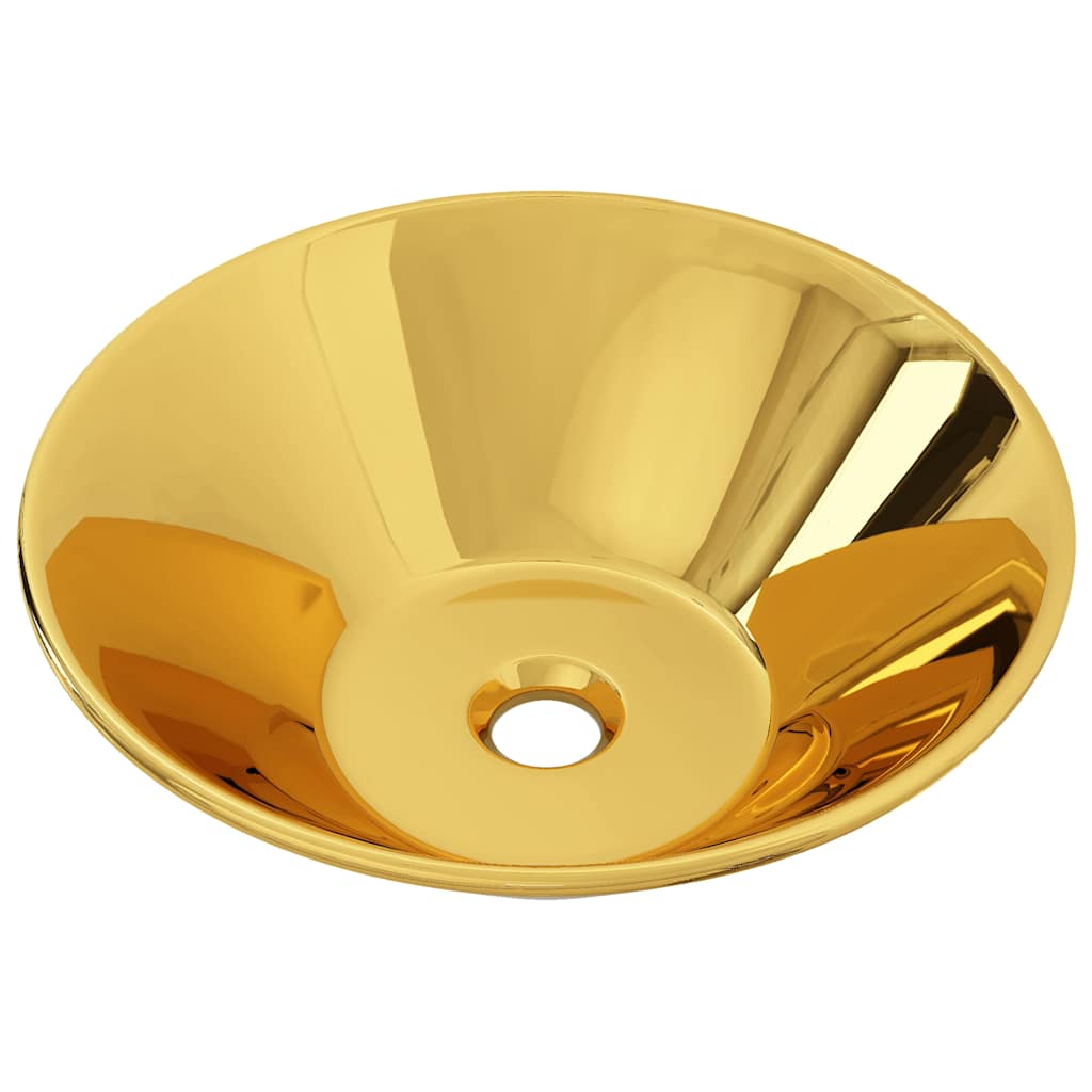 Vidaxx Waschbecken 42x14 cm Keramik goldfarben