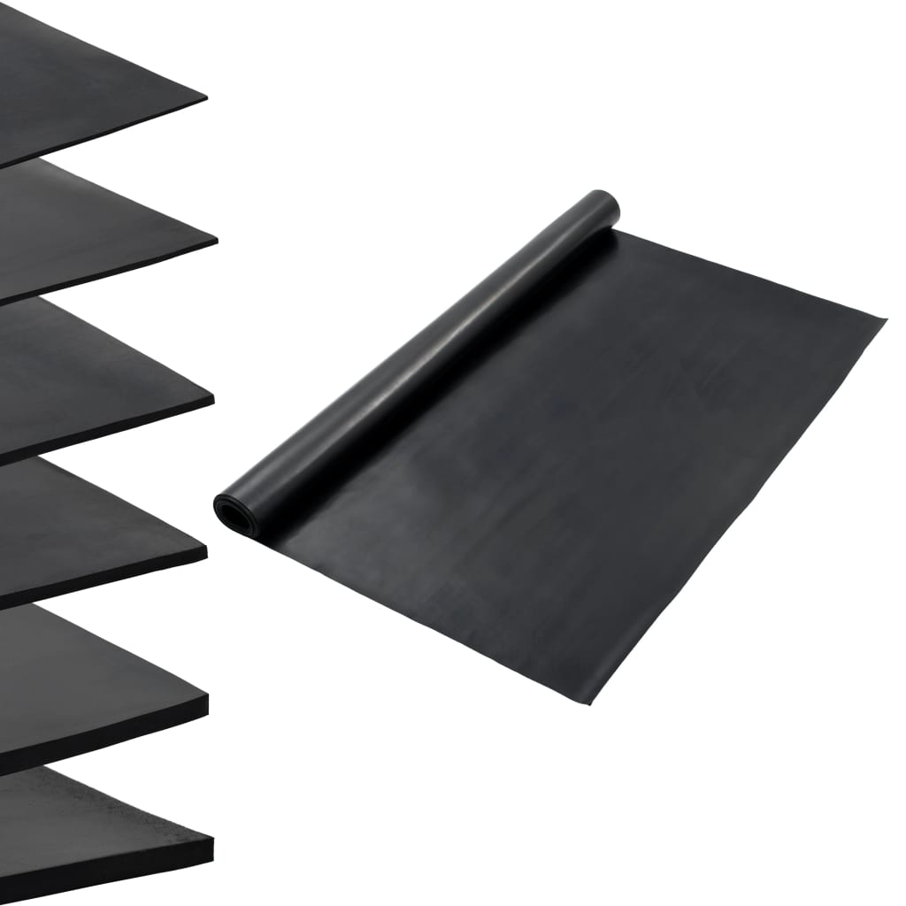 VIDAXL-Bodenmatte Anti-Rutsch 1 mm glatt 1,2 x 2 M Gummi
