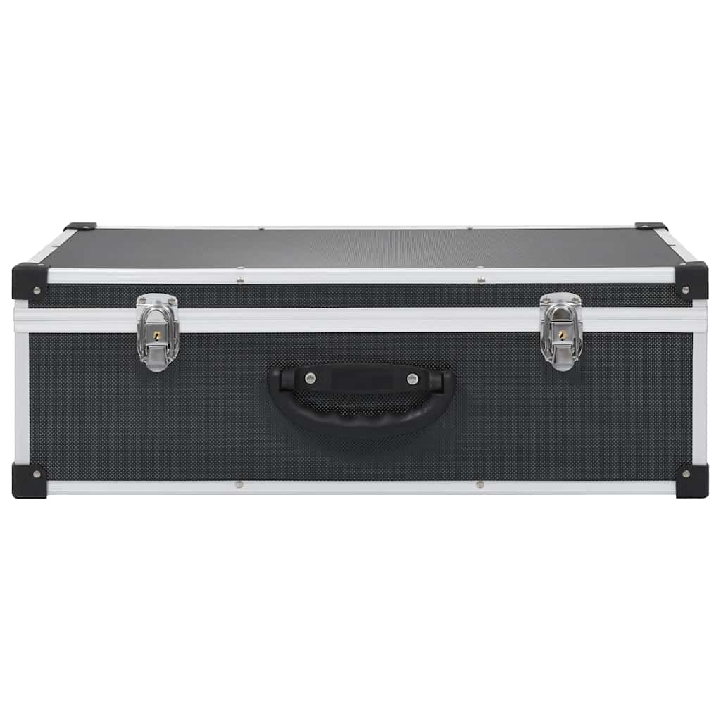 Vidaxl CD -Koffer für 80 CDs Aluminium ABS schwarz