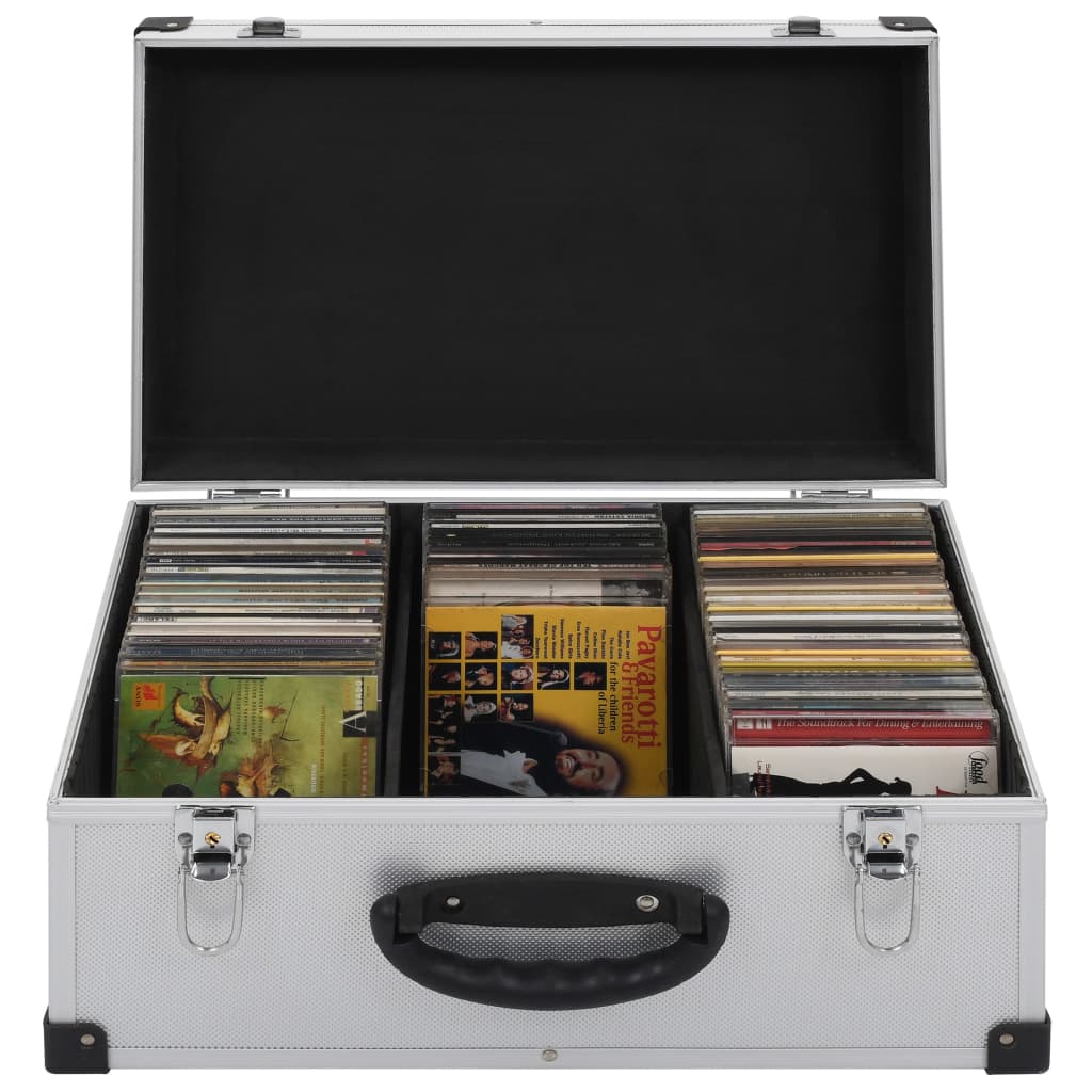 VIDAXL -CD -Hülle für 60 CDs Aluminium ABS Silber gefärbt