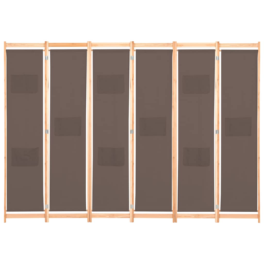 Vidaxl kamerscherm met 6 panelen 240x170x4 cm stof bruin