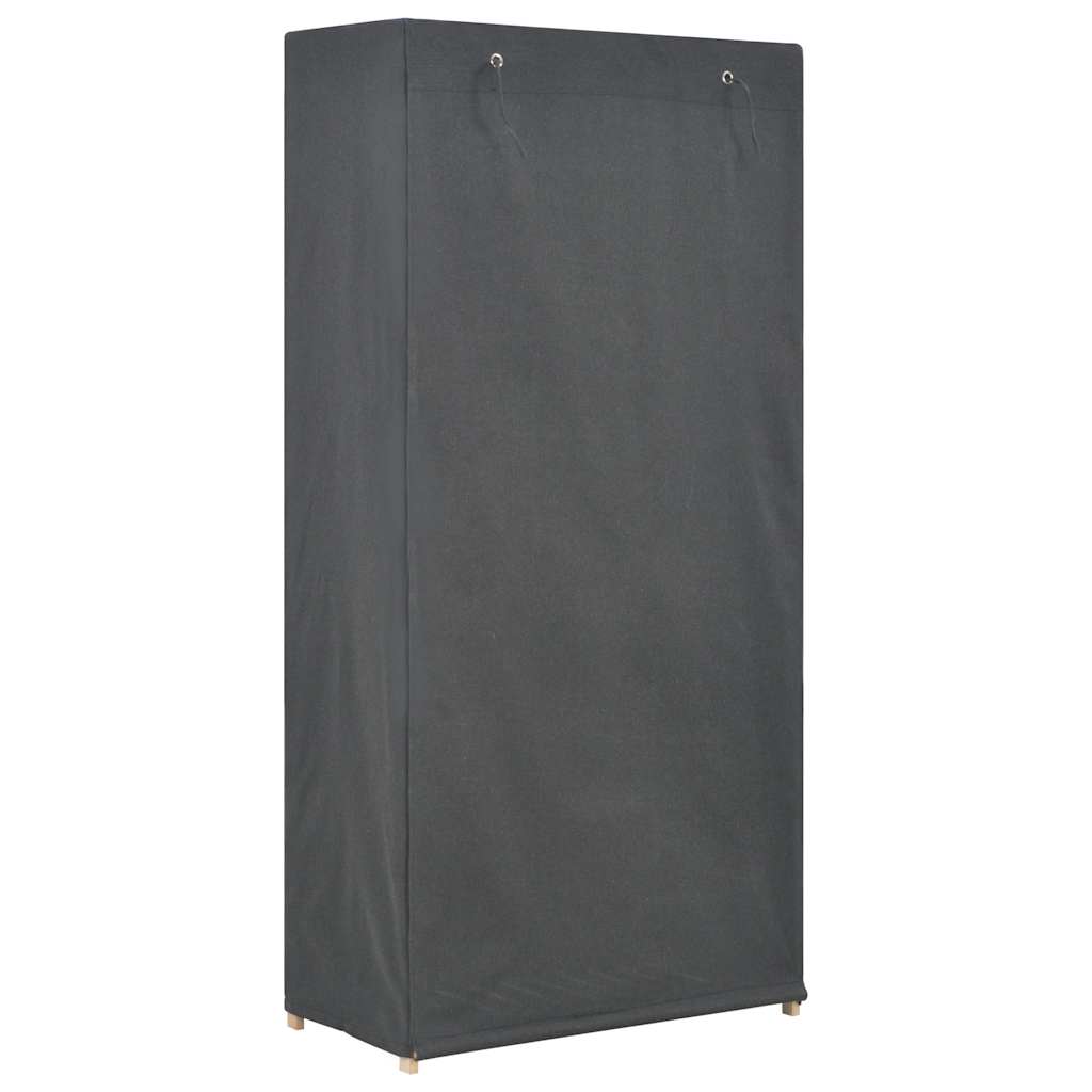 Vidaxl kledingkast 3-laags 79x40x170 cm stof grijs