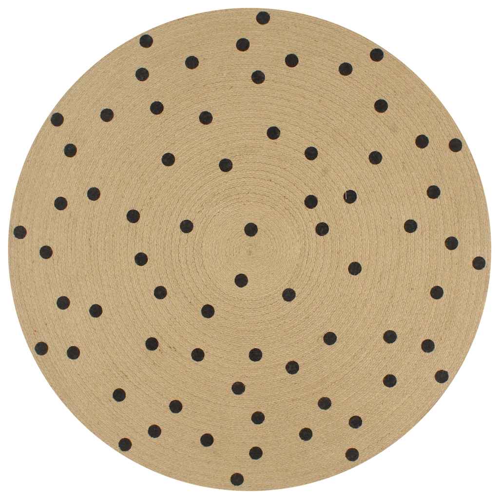 Vidaxl-Teppich handgefertigt mit Tupfendruck 150 cm Jute