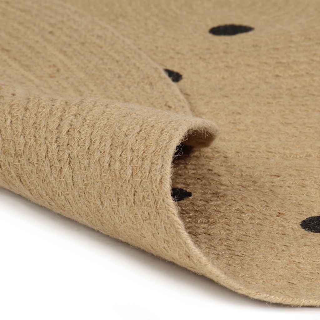 Vidaxl-Teppich handgefertigt mit Tupfendruck 150 cm Jute