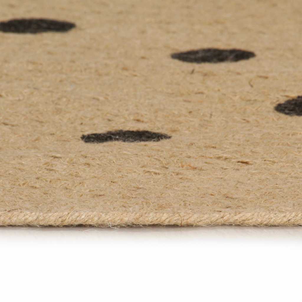 Vidaxl-Teppich handgefertigt mit Tupfendruck 150 cm Jute