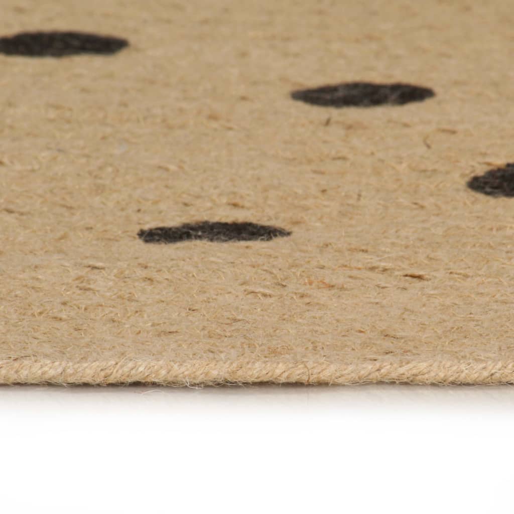 Vidaxl-Teppich handgefertigt mit Tupfendruck 150 cm Jute