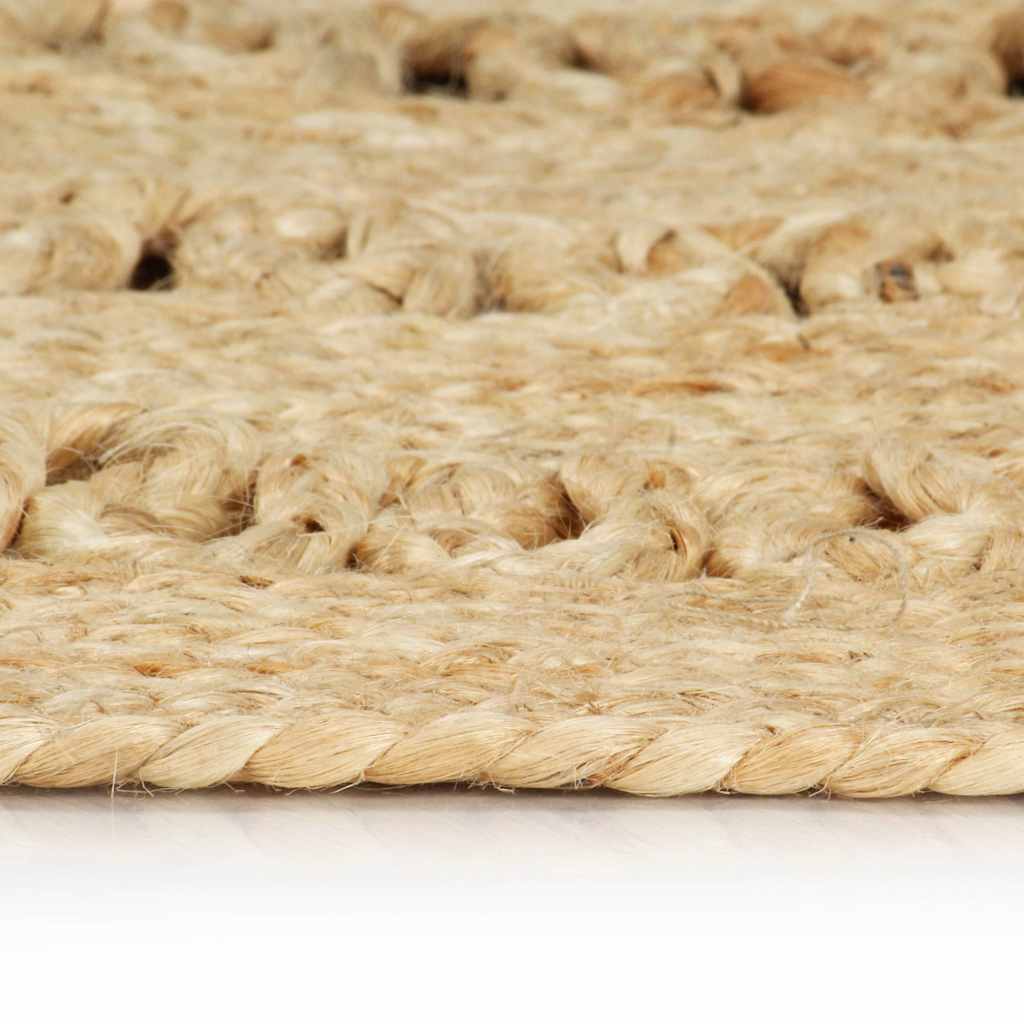 Vidaxl Teppich handgefertigt 120 cm geflochtener Jute
