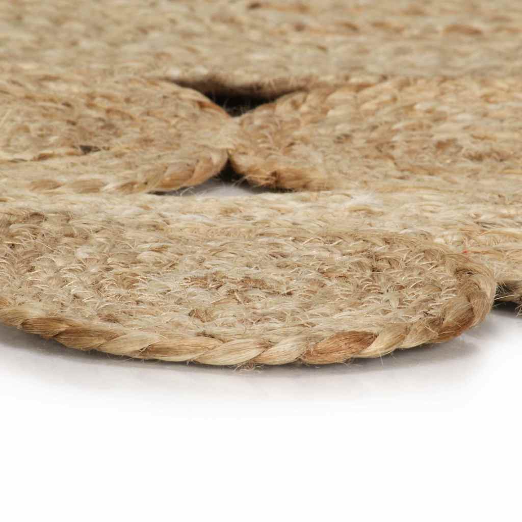 Vidaxl Teppich handgefertigt 90 cm geflochtener Jute