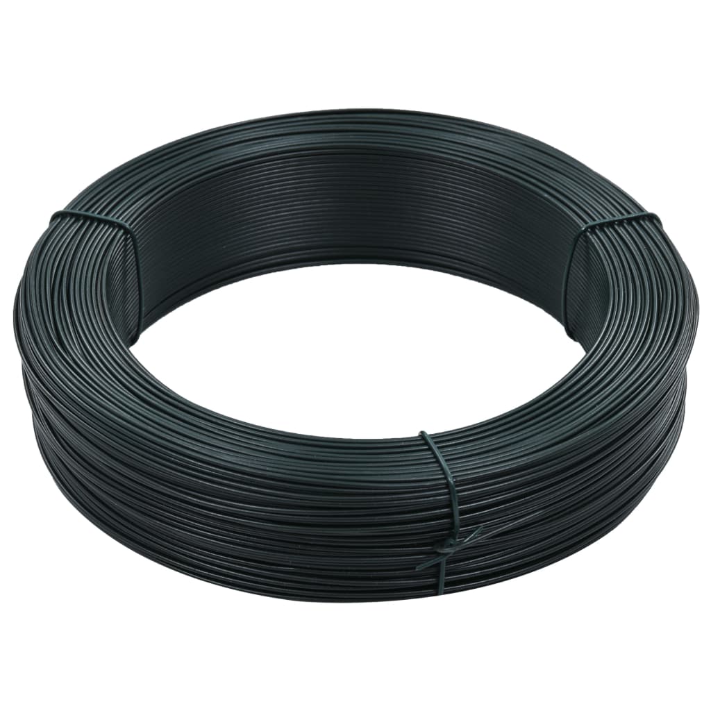 Vidaxl Hekbind -Gewinde 250 m 2,3 3,8 mm Stahl schwarzgrün