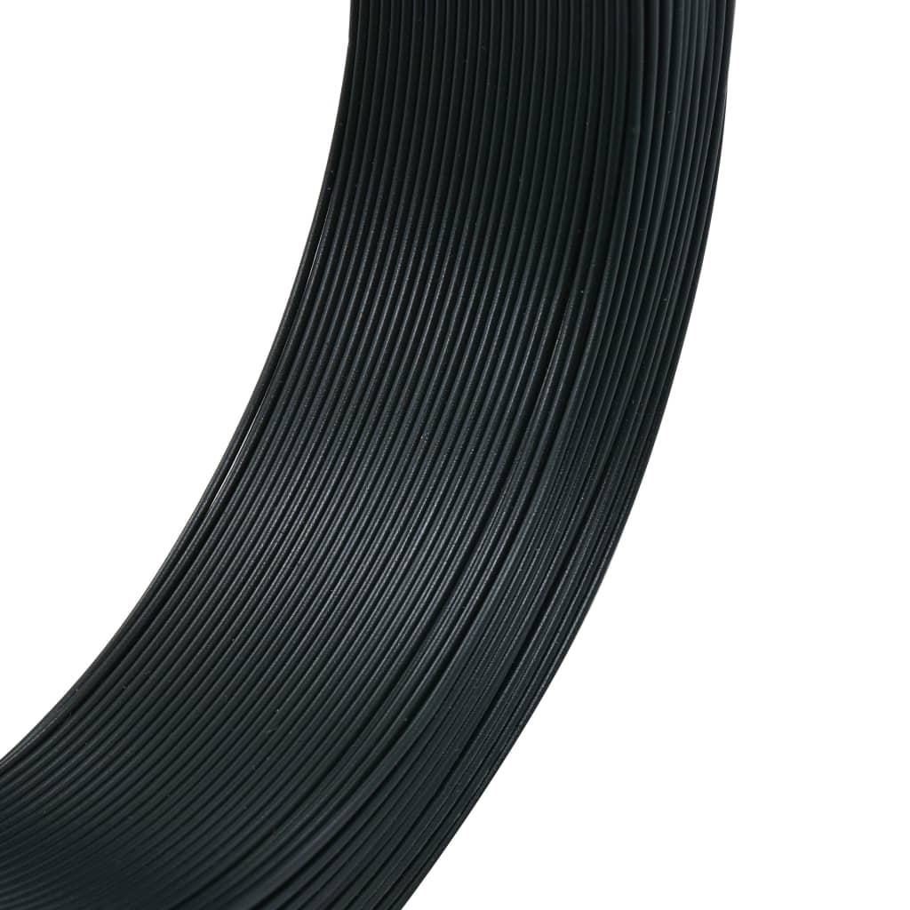 Vidaxl Hekbind -Gewinde 250 m 2,3 3,8 mm Stahl schwarzgrün
