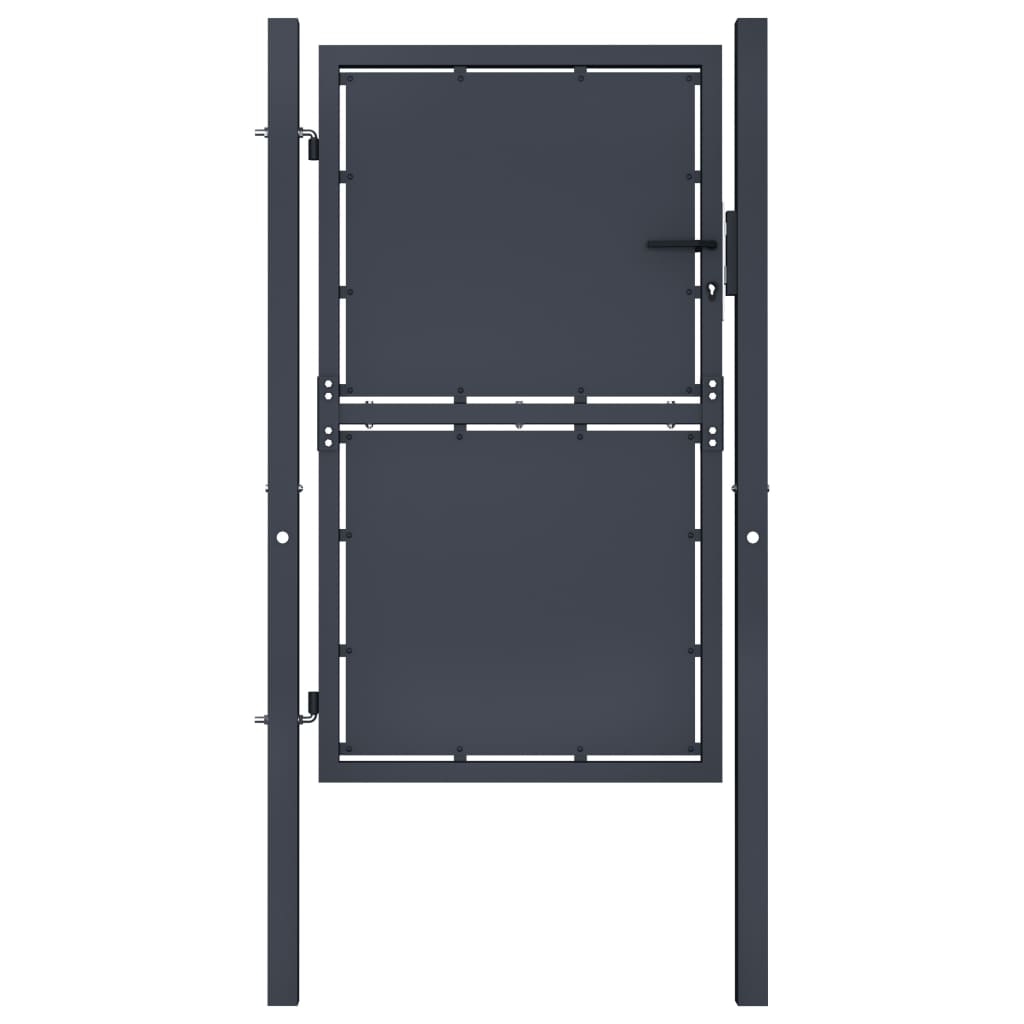 VidaXL Tor 100x175 cm Stahl Anthrazit