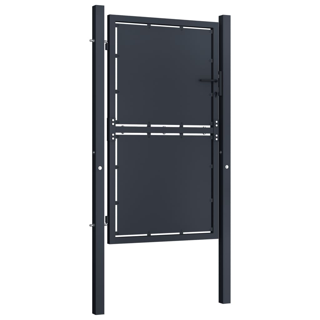 VidaXL Tor 100x175 cm Stahl Anthrazit