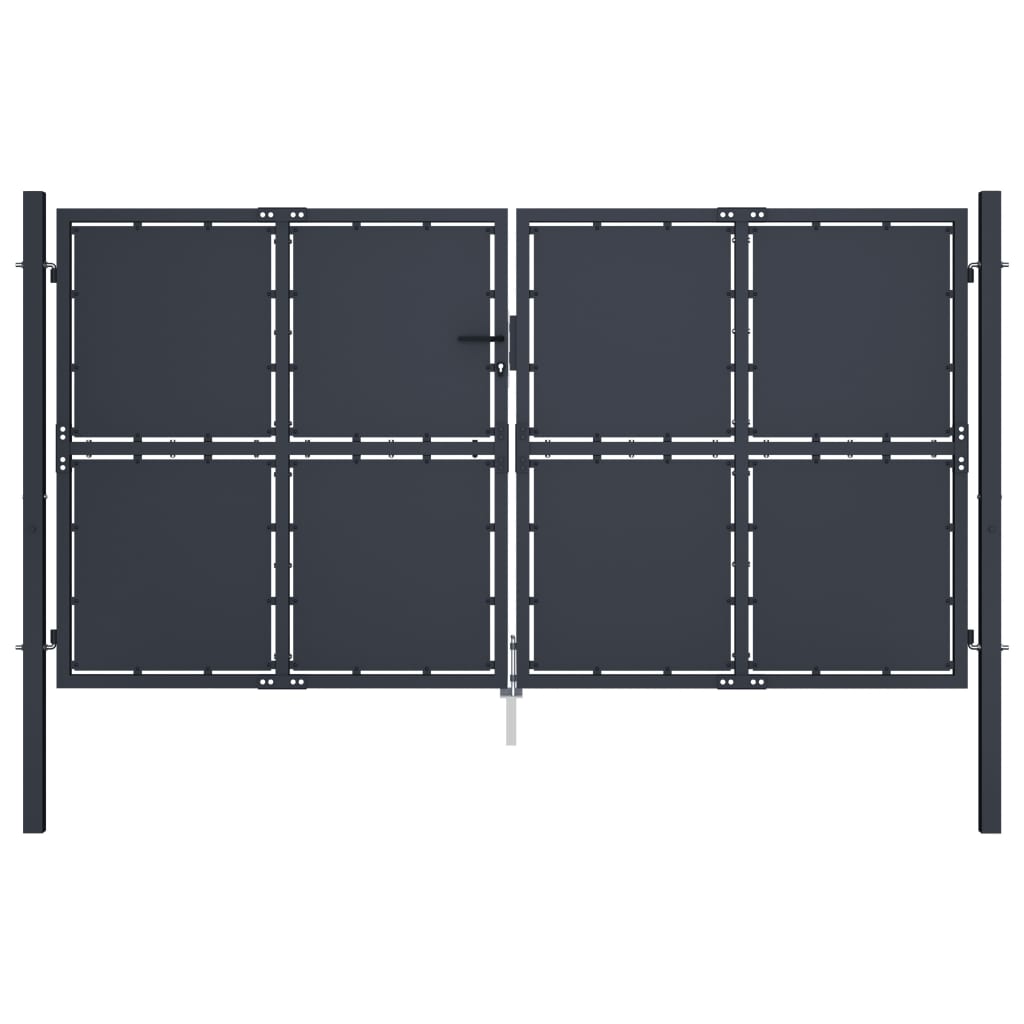 VidaXL Tor 300x150 cm Stahl Anthrazit