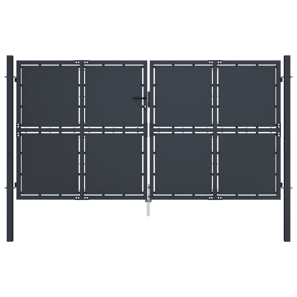 VidaXL Tor 300x175 cm Stahl Anthrazit