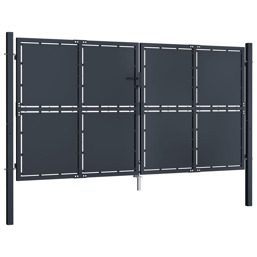 VidaXL Tor 300x175 cm Stahl Anthrazit