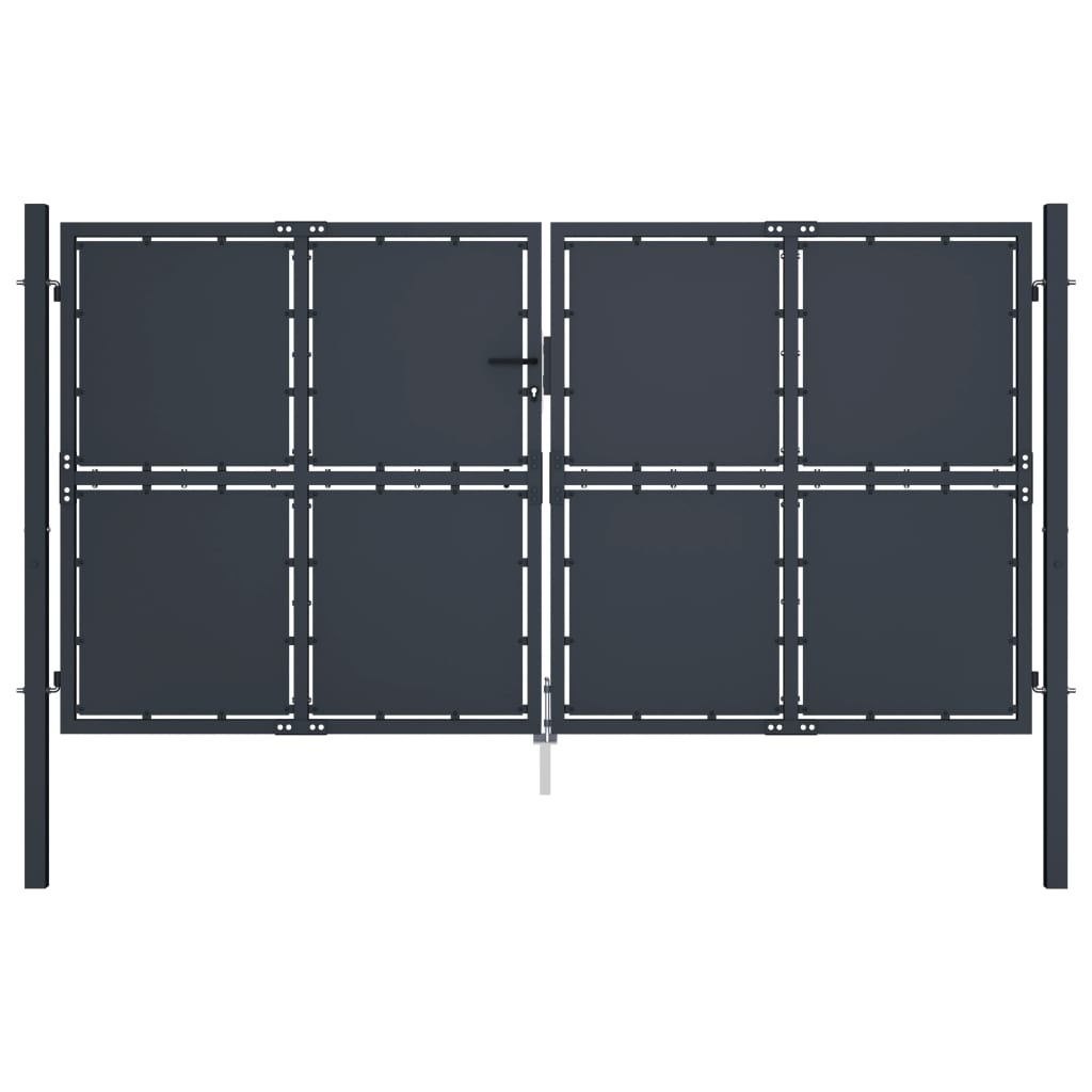VidaXL Tor 300x200 cm Stahl Anthrazit